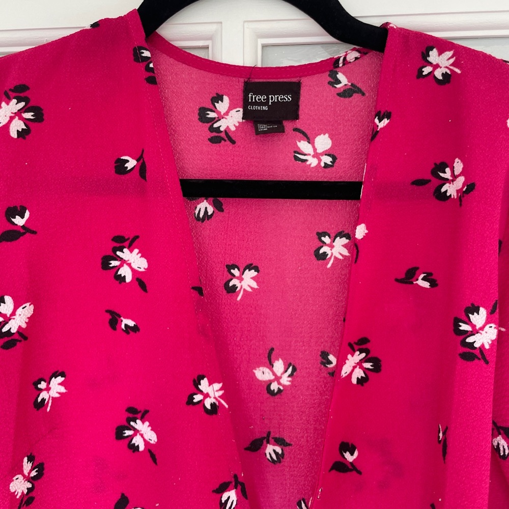 Hot pink long sleeve bodysuit
